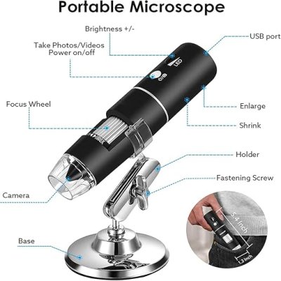1600X 1000X 500X كاميرا مجهرية رقمية نوع C USB مجهر إلكتروني محمول لحام المكبر إصلاح الهاتف الخليوي