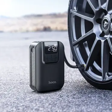 Never let a dead battery or a flat tire disrupt your journey again. The Hoco S53 Portable Smart Air Pump is a versatile 3-in-1 powerhouse engineered for total roadside independence. Combining a high-precision air compressor, a massive 10,000mAh power bank, and a high-rate jump starter, the S53 is the only tool you need in your trunk to handle the unexpected.