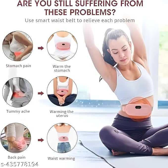 ✅ Fast-Acting Period Pain Relief – This portable cramp relief massager & heating pad provides instant comfort with fast-heating technology, easing menstrual cramps and lower abdominal discomfort. ✅ 3 Adjustable Temperature Levels – Customize your relief with three heat settings (low, medium, high) to provide the perfect warmth for soothing period cramps and muscle tension. ✅ 4 Massage Modes for Deep Relaxation – Features four unique vibration massage modes, combining heat therapy and gentle massage to effectively reduce bloating, lower back pain, and abdominal discomfort. ✅ Cordless & Rechargeable for On-the-Go Use – Designed for ultimate portability, this lightweight, cordless heating pad features a long-lasting rechargeable battery, perfect for home, office, or travel use. ✅ Ergonomic & Adjustable Strap for Comfort – The soft, skin-friendly material and adjustable elastic strap ensure a snug and comfortable fit, making it easy to wear under clothing for discreet, hands-free relief. ✅ Safe & Effective for Daily Use – Designed with overheat protection and automatic shut-off, this device ensures safe, consistent, and reliable relief for menstrual pain, endometriosis discomfort, and muscle fatigue. ✅ Perfect for Women of All Ages – Whether you're at home, work, or on the go, this compact device provides soothing, natural pain relief without the need for medication.